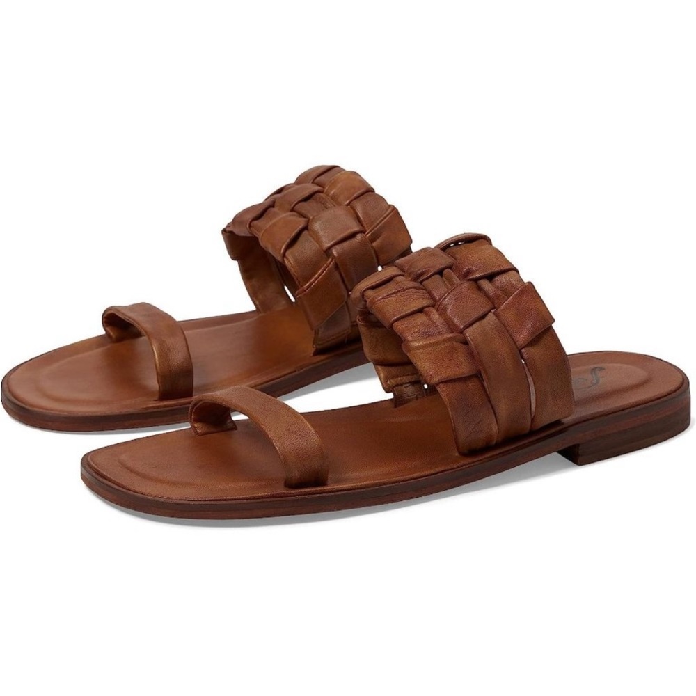 NEW IN BOX Free People Woven River Sandal Tan-Size 39 - Picture 2 of 8